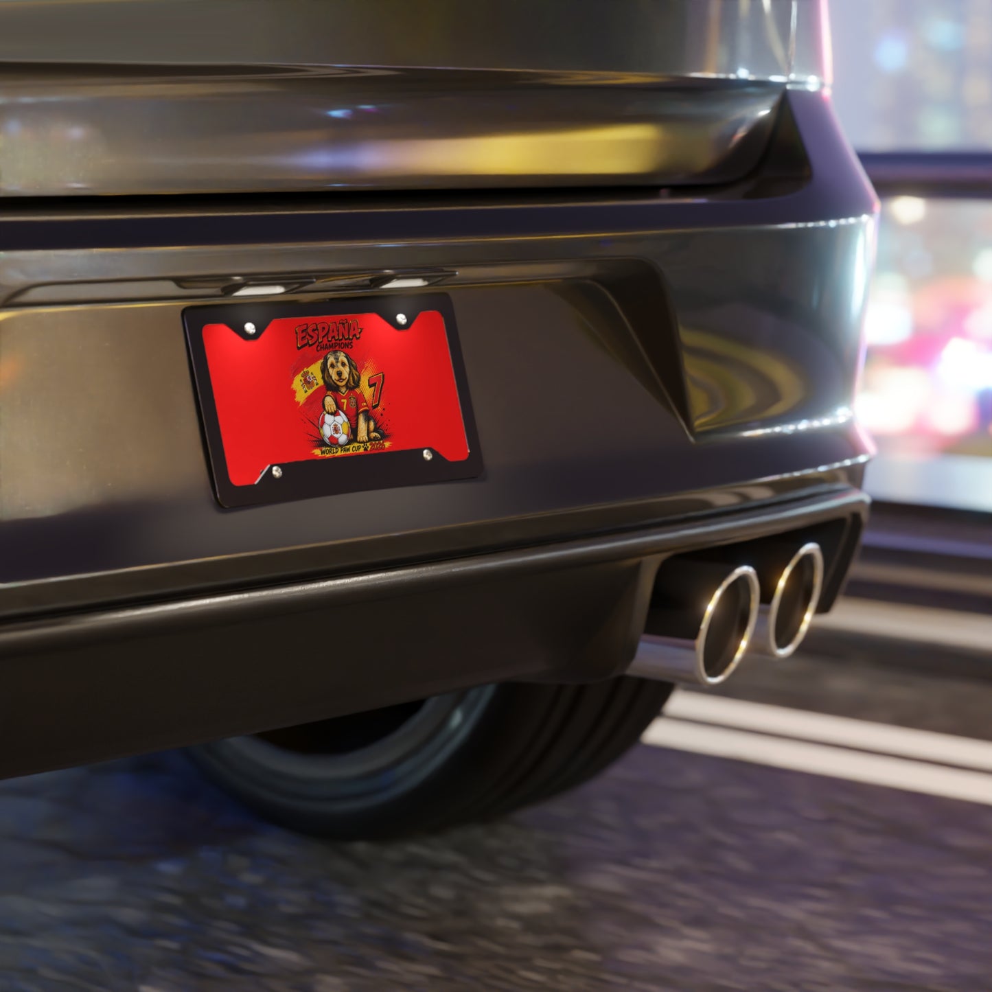 Spain Soccer License Plate - "España Champions" Puppy  Vanity Plate