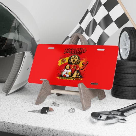 Spain Soccer License Plate - "España Champions" Puppy  Vanity Plate