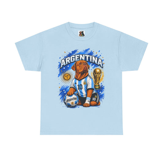 Argentina Soccer Dog T-Shirt — World Cup Fan Tee (10 Jersey)
