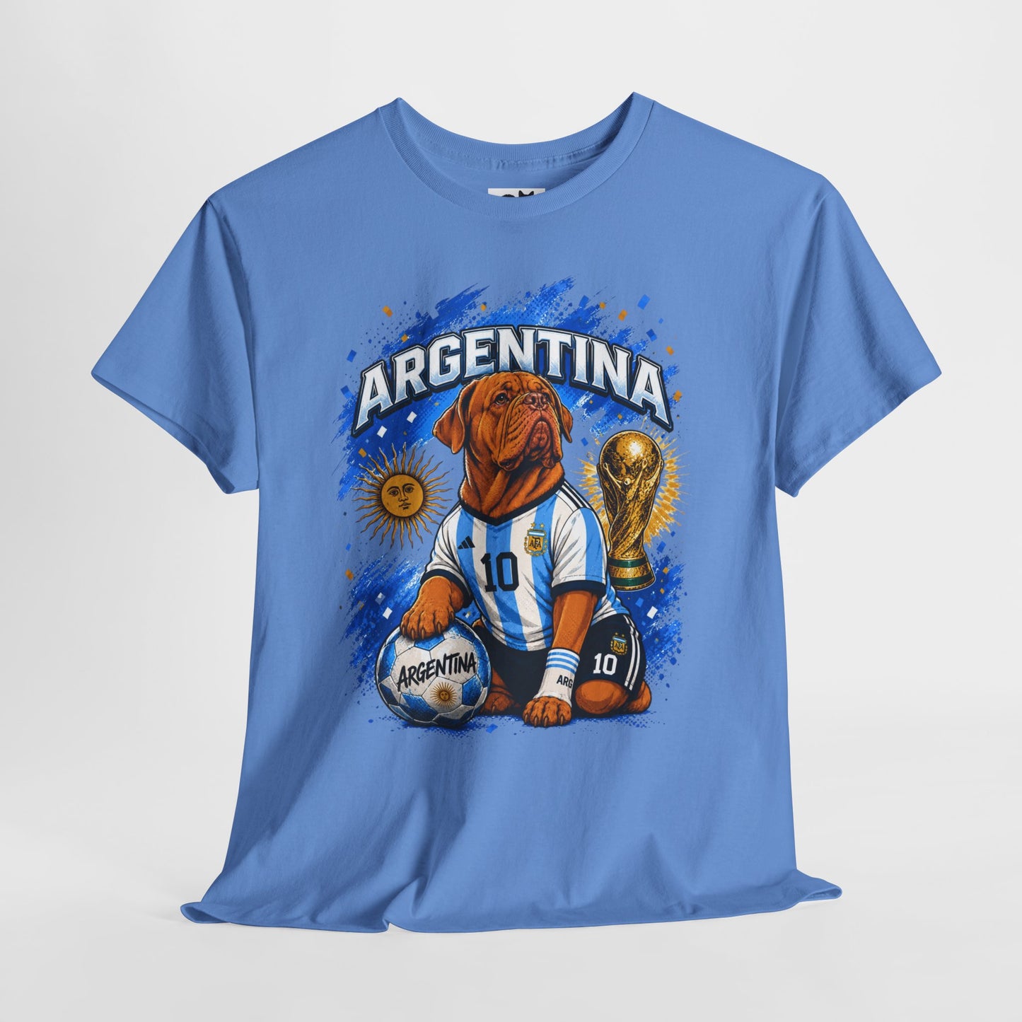 Argentina Soccer Dog T-Shirt — World Cup Fan Tee (10 Jersey)