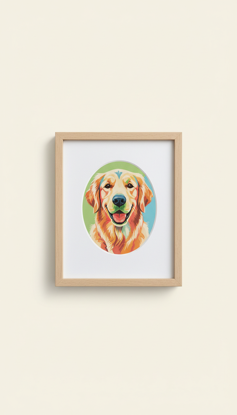 Custom Framed Pet Portrait